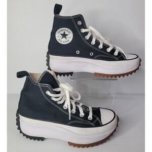 Converse Run Star Hike High Top Platform Sneaker Women 7 Black White Gum 166800C